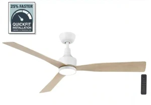 Home Decorators Collection Ceiling Fan Adjustable W/Remote 52" Smart Matte White - Picture 1 of 10