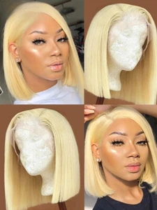 Peluca frontal de encaje de cabello humano peluca brasileña peluca de cabello humano frontal de encaje para mujer - Imagen 1 de 23