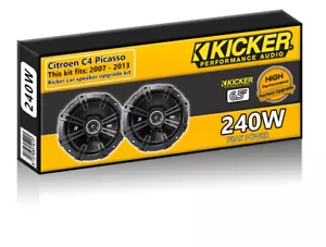Citroen C4 Picasso Front Door Speakers Kicker 6.5" 17cm car speaker upgrade 240W - Picture 1 of 1