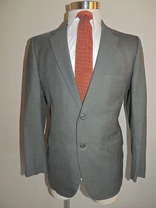 VINTAGE PENNEYS TOWNCRAFT GREEN PIC&PIC WOOL BLEND 2 BUTTON SPORT COAT 40R - Picture 1 of 8