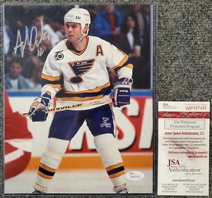 ADAM OATES AUTOGRAPHED SIGNED ST. LOUIS BLUES 8x10 PHOTO JSA COA - Picture 1 of 3
