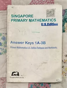 Singapore - Primary Mathematics Answer Key 1A-3B - Picture 1 of 2