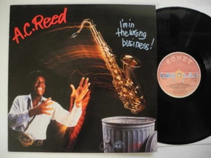 A.C. REED I'm In The Wrong Business LP 1987 UK Near Mint Stevie Ray Vaughan - Picture 1 of 2