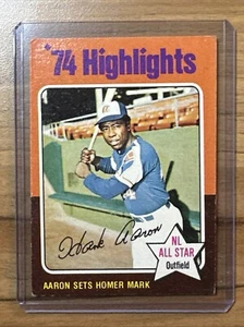 Hank Aaron 1975 Topps #1 Atlanta Braves - Picture 1 of 2