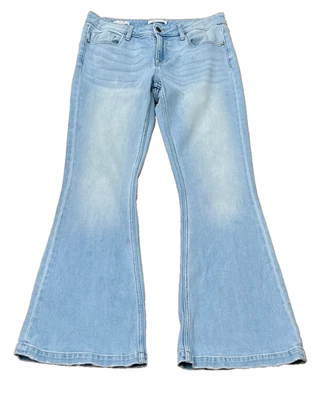 VIGOSS Jeans Women's 28 Blue Light Wash Marley Flare Mid Rise Stretch 901624A - Image 1 of 4