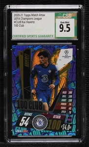 2020-21 Topps Match Attax UCL Extra 100 Club Kai Havertz #CLU9 CSG 9.5 Gem Mint - Picture 1 of 3