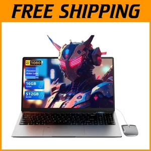 Lightweight 15.6" Laptop - Quad-Core, 16GB RAM, 512GB SSD - Picture 1 of 11