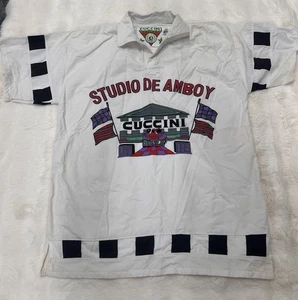 Camicia da corsa vintage anni 90 Cuccini con bottoni retrò a quadri - Foto 1 di 12