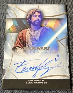 2024 Topps Star Wars Masterwork Auto Ezra Bridger Eman Esfandi #A-EE - Imagen 1 de 2
