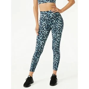 Sofia Vergara Womens Active Leggings High Waist Studio Blue Animal Print Size XL - Picture 1 of 11