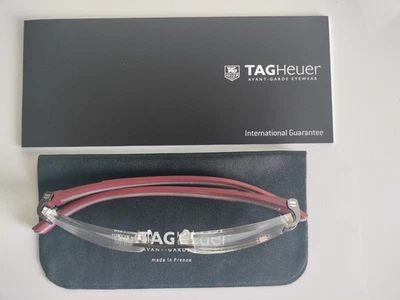 Gafas Tag Heuer TH 7641 013 rojas sin montura Francia 55-18 Foto 1 de 4