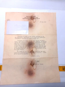 WW11 War Department notification of death letter 1945 - Picture 1 of 3