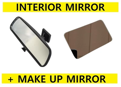 Wide Angle Rear View Car Interior Stick On Mirror Child Safety + Vanity Glass - Image 1 of 4
