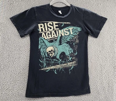 Camiseta Rise Against Feminina XS Band Punk Rock Música Gráfica Vestuário Americano - Imagem 1 de 4