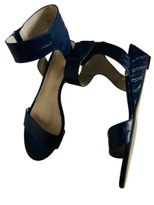 Florsheim Blue Leather Stroppy Sandals Size 40 - Picture 1 of 6