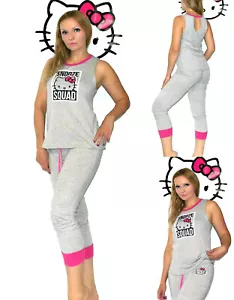 NWT Sanrio Hello Kitty "Snooze squad" women's soft Pajama Set Pjs S,M,L - Picture 1 of 8