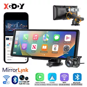 Portable 10.26" HD IPS Touch Screen Carplay Wireless Car Stereo Android Auto DVR - Picture 1 of 15