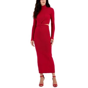 Rachel Rachel Roy Womens Red Full Length Mock Neck Sweaterdress XL BHFO 3020 - Picture 1 of 3