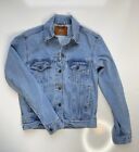 Understated Leather Blue Denim Jacket “Bad Decisions Good Memories” Women’s Sz M