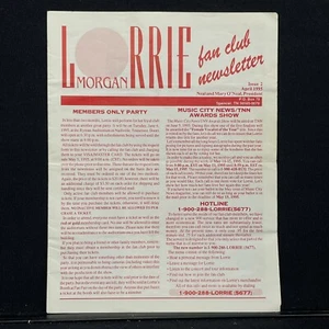 Boletín Lorrie Morgan Fan Club Música Country Edición 2 De Colección Abril 1995 - Imagen 1 de 5
