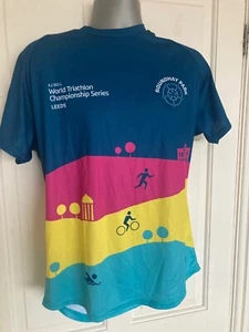 A J Bell World Triathlon Championship Series Leeds Technical Tee-Large-Mint - Picture 1 of 4