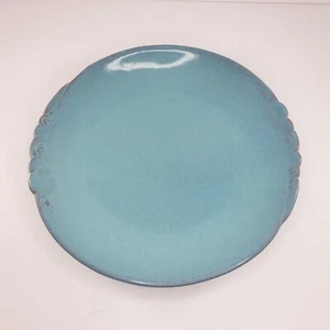 Vintage Frankoma Gracetone Orbit Aqua Blue Dinner Plate 2F *FLAW AS IS* - Picture 1 of 7