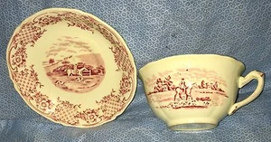 Fox Hunt Jagd Tasse und Untertasse Royal Venton Ware rot #2 - Bild 1 von 1