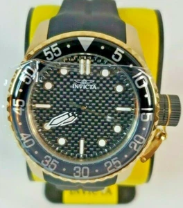 invicta mens pro-diver 30726 black gold tone quartz 50mm case watch new in box - Picture 1 of 5