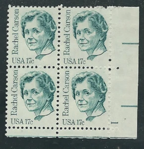 Scott #1857....17 Cent...Rachel Carson...2 Plate Blocks - Picture 1 of 1