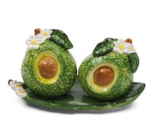 Corner Ruby 3 Stück Blühende Avocado Salz Pfeffer Set mit Tablett - Bild 1 von 1