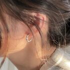 Womens Girls 925 Sterling Silver Bamboo Hoop Earrings Jewellery Gift UK