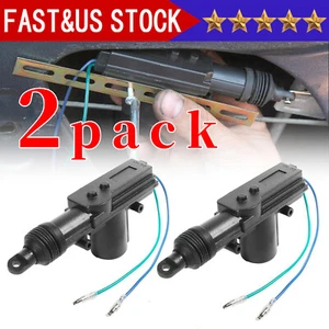 2PCS Universal 2 Wires 12V Car Auto Motor Heavy Duty Power Door Lock Actuator - Picture 1 of 6