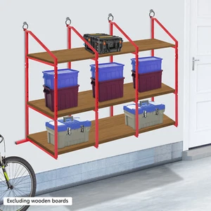 499kg 4pcs 3Tier Shipping Container Shelve Heavy Duty Shipping Container Shelves - Picture 1 of 22