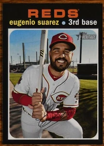 2020 Topps Heritage #272 Eugenio Suarez Cincinnati Reds - Picture 1 of 1