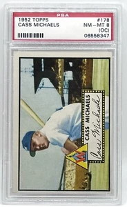 1952 Topps #178 Cass Michaels PSA 8(OC) NM-MT - Picture 1 of 2