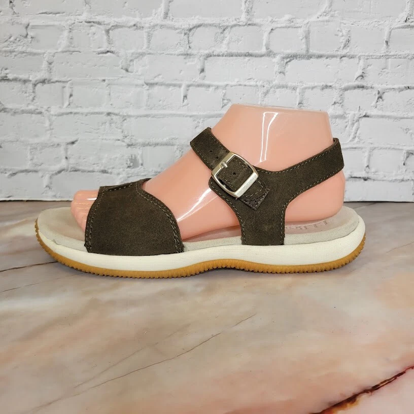 Sandalia LL Bean para mujer talla 7 marrón oscuro oliva hebilla lateral cómoda gamuza caminar Foto 1 de 4