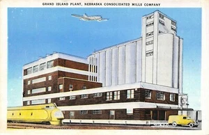 Nebraska Consolidated Mills Co Grand Island Plant ,NE Vtg 1930's Postcard - Picture 1 of 2