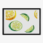 Tulup Picture MDF Framed Wall Decor 100x70cm Image Room Lemon and lime