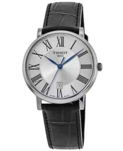 Tissot Carson Premium Quartz Silver Dial Men's Watch Leather T122.410.16.033.00 - Picture 1 of 3