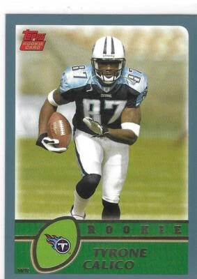 2003 Topps Football Tyrone Callico Rookie Card Titans - Image 1 of 2