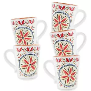 Purely Home Mediterranean - Outdoor/Camping/Picnic - Melamine/Plastic Mug x 5 - Picture 1 of 4