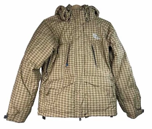 Giacca uomo sci snowboard SEPIA marrone oro gamer piumino imbottito con cappuccio taglia S - Foto 1 di 15