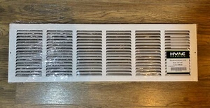 30" x 8" Rückluftgitter Fußleiste HVAC Entlüftungskanal Abdeckung Diffusor, weiß BRG308 - Bild 1 von 20