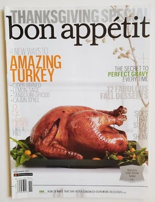 Bon Appetit Magazine November 2011* Thanksgiving Special Issue * Amazing Turkey - Image 1 of 4
