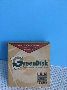 GreenDisk 3.5" 2HD Dischetti 1.44MB IBM - Formattato - Confezione da 10 - NUOVO  - Foto 1 di 4