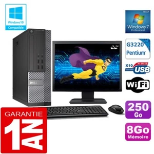 PC DELL 7020 SFF Intel G3220 RAM 8Go Scheibe 250 GB Wifi W7 Bildschirm 22 " - Bild 1 von 4