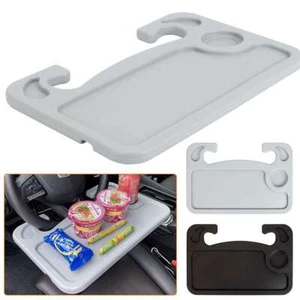 Car Steering Wheel Tray Desk Two Sided For Laptop Drink Food Work Table Holder - Picture 1 of 15