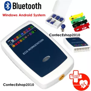 Bluetooth ECG Workstation 12 lead EKG 3-Lead Vector Analyzer Wireless Recorder - Picture 1 of 9