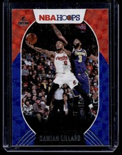 2020-21 Hoops Blue Checker Damian Lillard #101