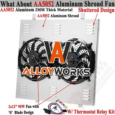 Aluminum Shroud Electric Fan For 2005-2018 Nissan Frontier Xterra Pathfinder 4.0 - Image 1 of 4